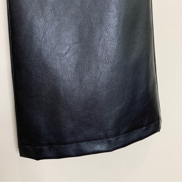 Veronica Beard Beverly Vegan Leather High Rise Skinny Flare Pant *Black* Sz 26 - Picture 8 of 16